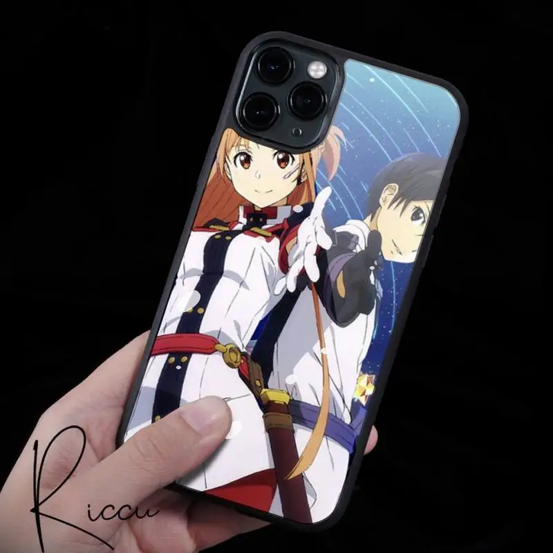 

Sword Art Online SAO anime Phone Case Rubber for iPhone 12 11 Pro Max XS 8 7 6 6S Plus X 5S SE 2020 XR 12Mini case