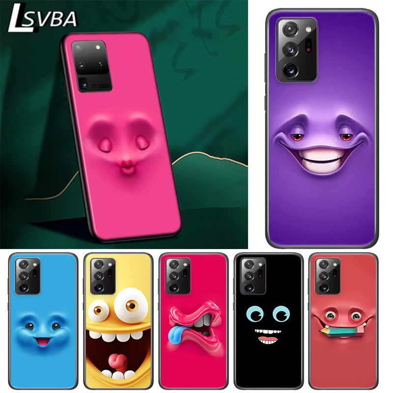 

3D funny face For Samsung S20 FE A91 A81 A72 A71 A52 A51 A42 A41 A32 A31 A21S A21 A12 A11 A02 Plus Phone Case