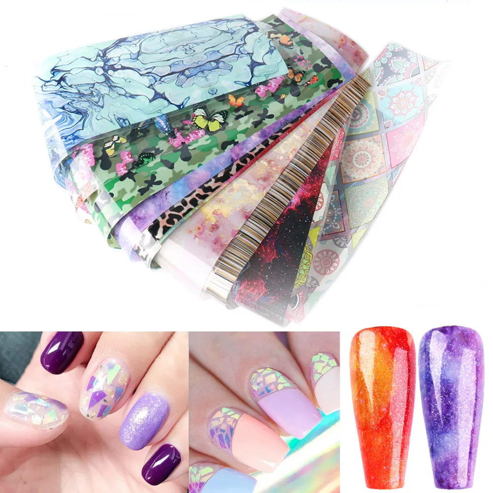 1 рулон/коробка для дизайна ногтей переводные наклейки из фольги конфетный цвет