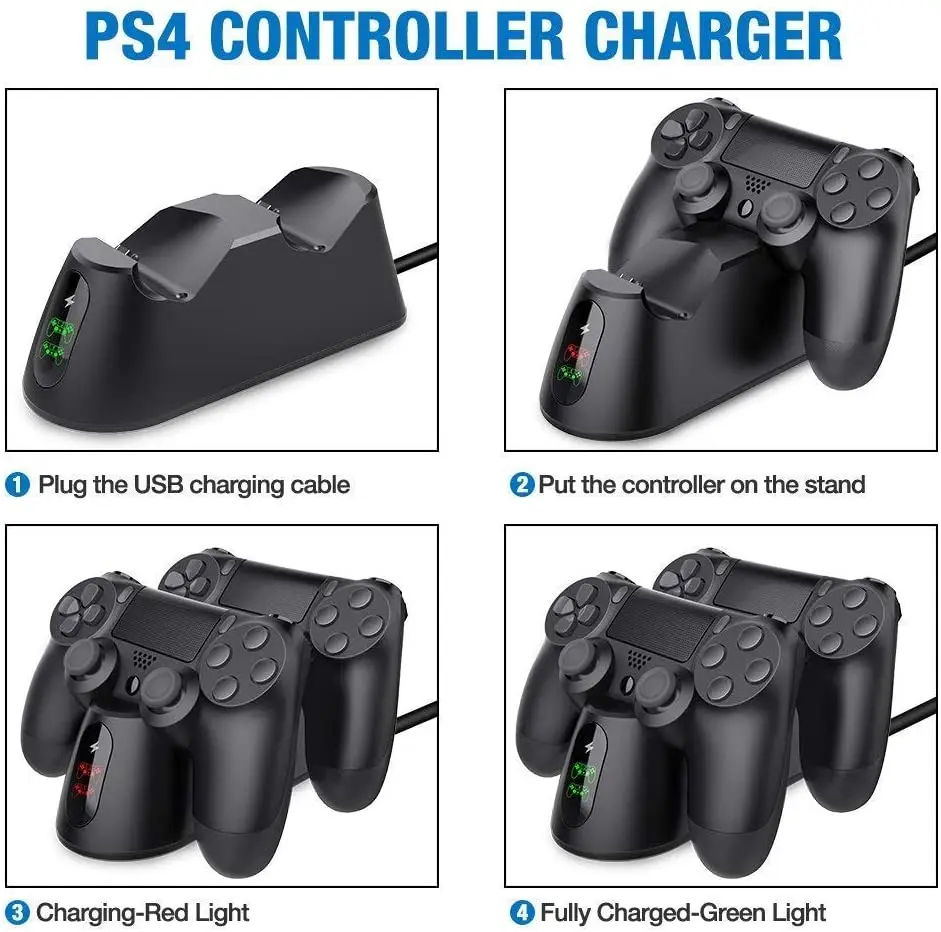 Док-станция для зарядки контроллера BEBONCOOL Dualsense DualShock 4/Playstation 4/PS4/ Pro /PS4 Slim |