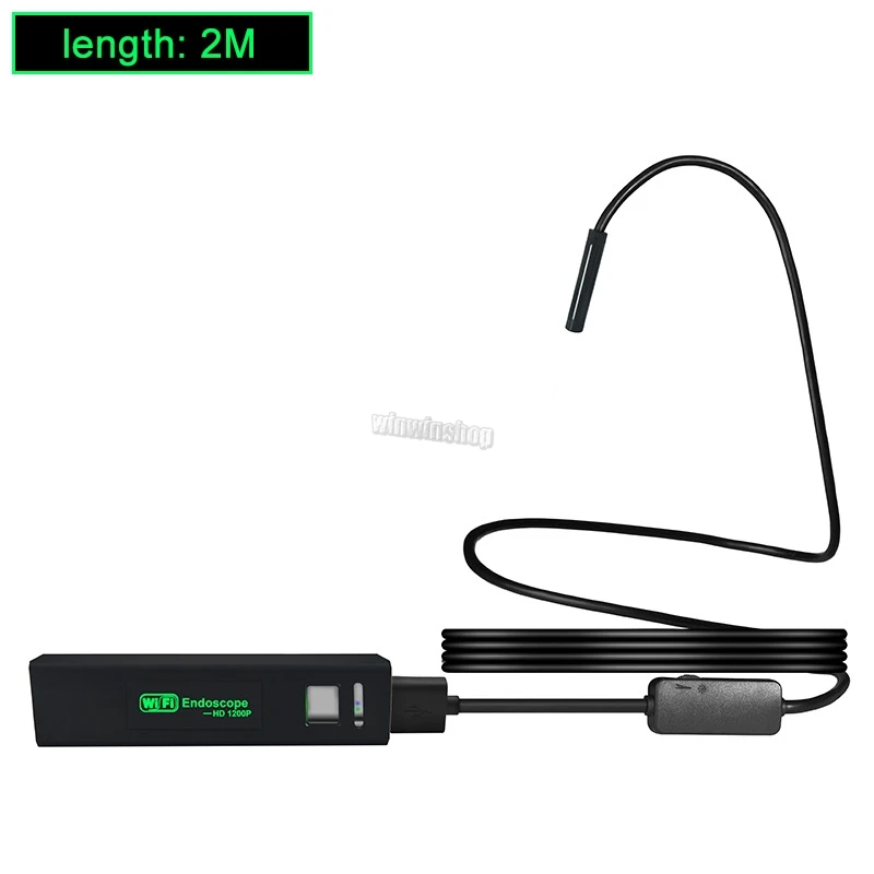 Wifi эндоскоп объектив камера HD 1200P2-10M мини Водонепроницаемый Жесткий провод
