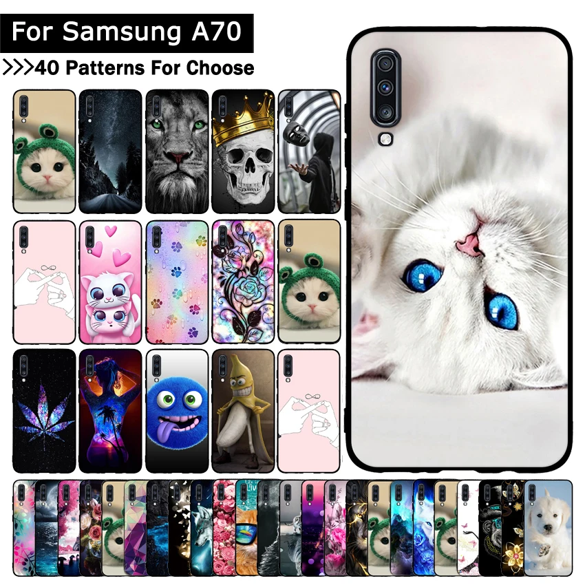 Роскошный чехол для Samsung Galaxy A70 A 70 с рисунком кота из мультфильма мобильный