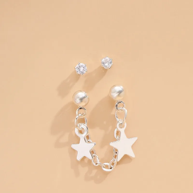 

Fashion Star Chain Earrings Set for Women Simple Jewelry 2021 New