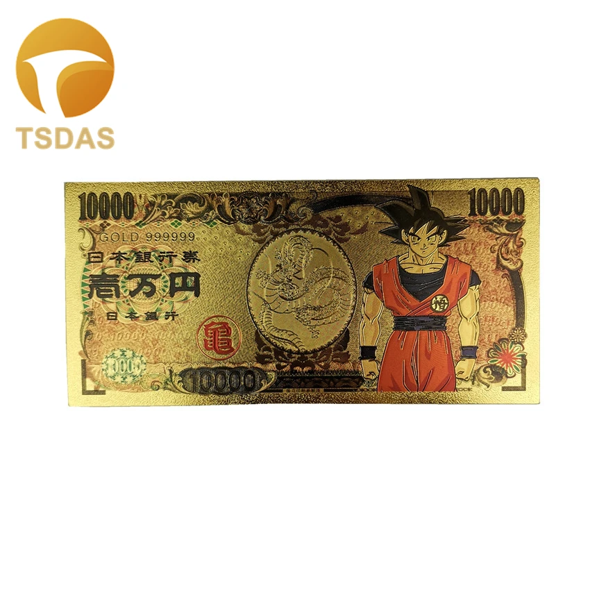 

Color Dragon Japan Banknote 10,000 Yen Banknotes In 24k Gold Plated Fake Paper Money for Collection