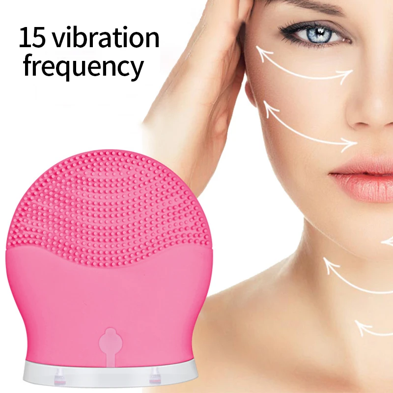 Sonic зубная щетка для чистки лица Уход за лицом моющее устройство вибрирует