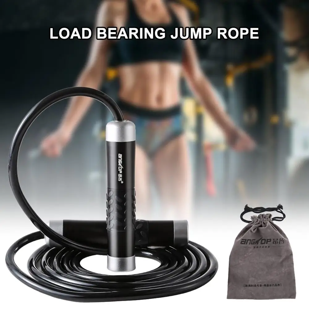 

2020 Hot Heavy Adjustable Weighted Skipping Jump Rope Ball-Bearing Weavon Cable Foam Handle 9.8ft Adjustable Length