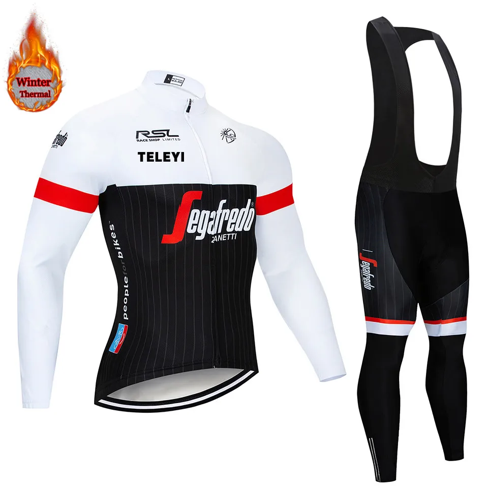 

Black and white Long Sleeve Bike Clothes Thermal Fleece Ropa Roupa Invierno MTB Bicycle Clothing Winter Cycling Jersey