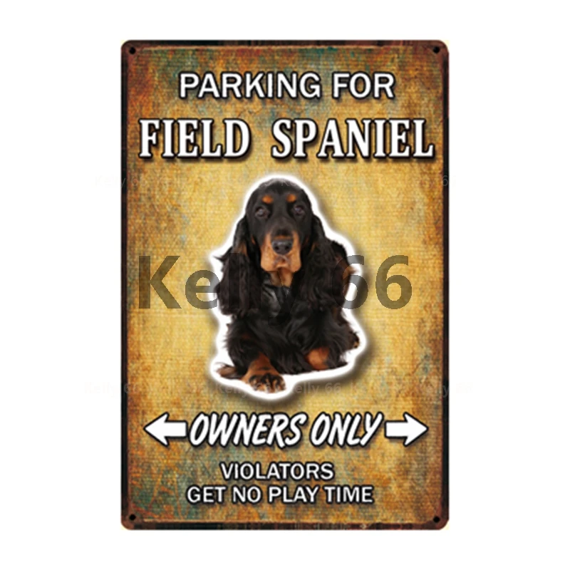 Оловянный плакат [Kelly66] для парковки собак шелковистая Сиба ину металлический