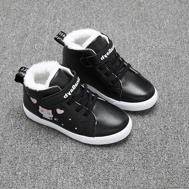 Хлопковая обувь для мальчиков бархатные Детские Мультяшные сапоги зимняя