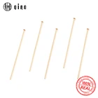 Штифты Т-образные для изготовления ювелирных изделий, 19,0 мм, 25,4 мм, 38,1 мм, 50,8 мм, 14 к, с плоской головкой