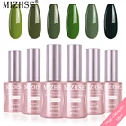 MIZHSE 6 шт. Зеленый Гель-лак летний Полупостоянный гибридный УФ светодиодный отмачиваемый акриловый Гель-лак для ногтей для дизайна ногтей