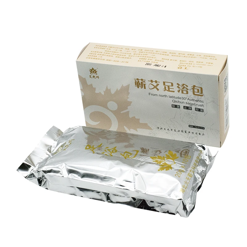 

10 Pcs Chinese Mugwort Foot Bath Bag Artemisia Argyi Powder Odor Removing Sweat Quhan Wet Warm