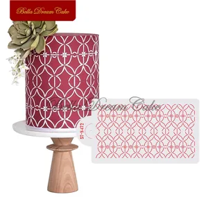 Трафарет для торта с кольцами, пластиковые трафареты для украшения торта, кружевной шаблон сделай сам, формы для выпечки