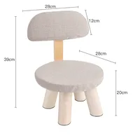 [HHT] Fashion Creative Household Solid Wood Backrest Stool Home Furniture Decorations Chair Living Room Shoe Change Small Bench