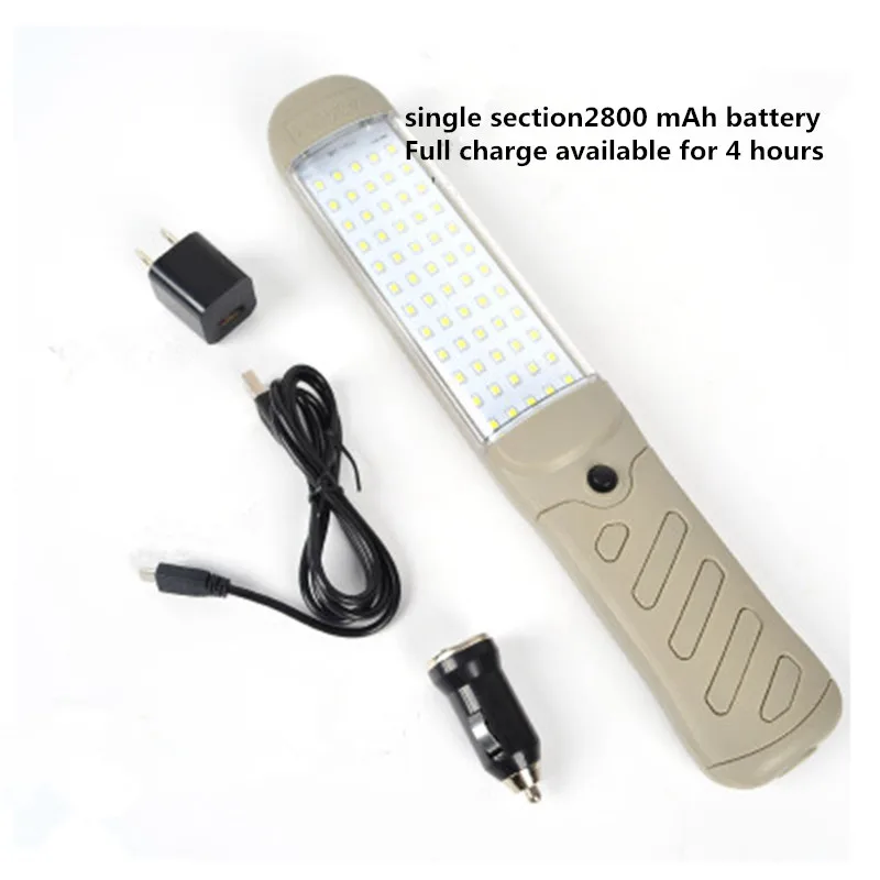 저렴한 60 LED 충전식 작업등, 자동차 검사 조명, 2835 자석등, 자동 수리 등, 아주 밝은 자동차 비상 램프