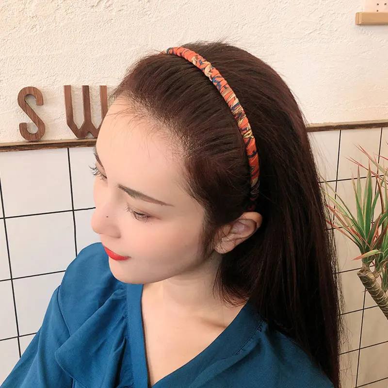 Ободок для волос Однотонный женский модная тканевая повязка на голову с зубцами