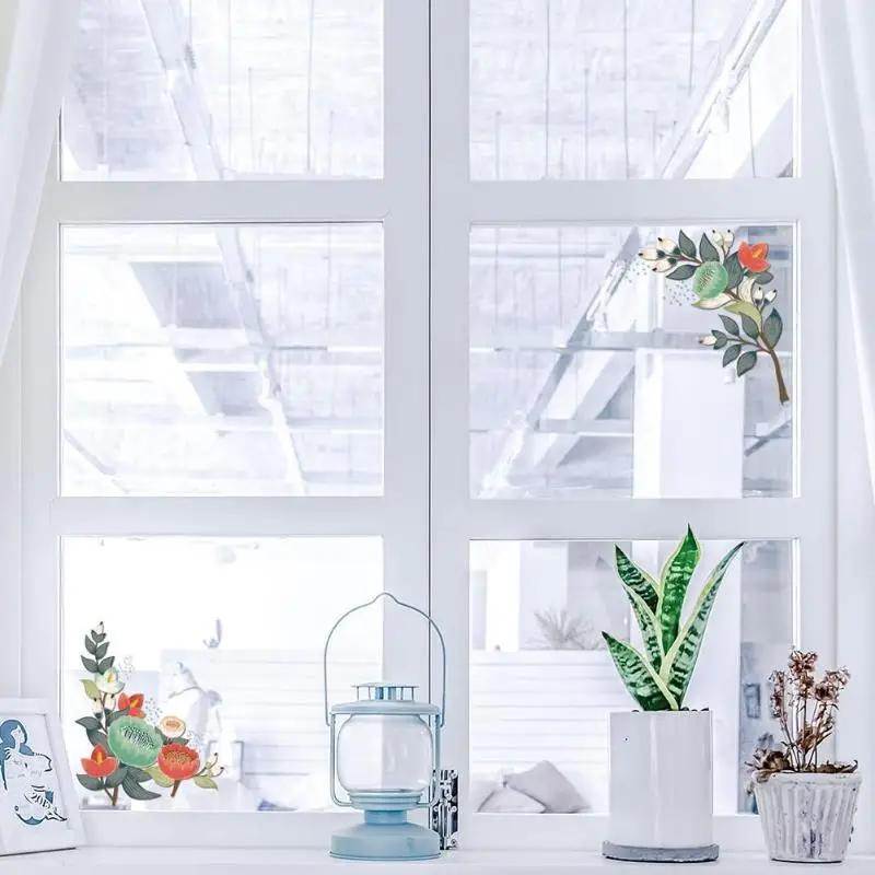 Съемный Настенный стикер для творчества цветы холодильник ПВХ 8 цветов | Дом и сад