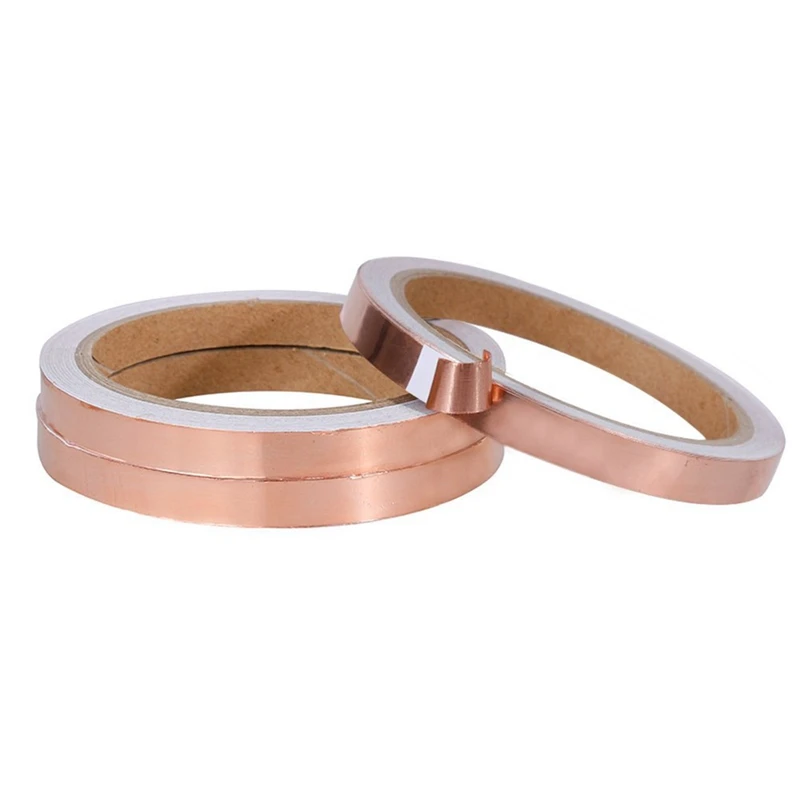 

3*10M Copper Foil Tape with Conductive Adhensive EMI Shielding Conductive Adhesive for Stained Glass,Paper Circuits,Electrical R