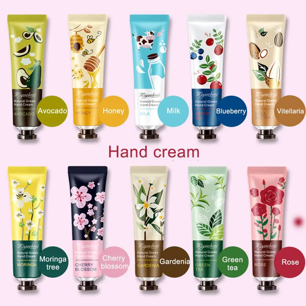 , Moisturizing Hand Care Cream Travel Gift Set With Plant Fragrance Honey Milk For Hand Care