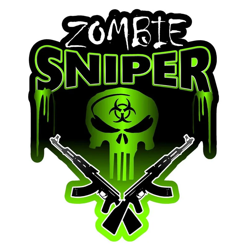 

Creative ZOMBIE SNIPER Car Sticker Car Styling Fashion Bumper Window Motorcycle Bodywork Sunscreen Decal Accessories KK13*11cm