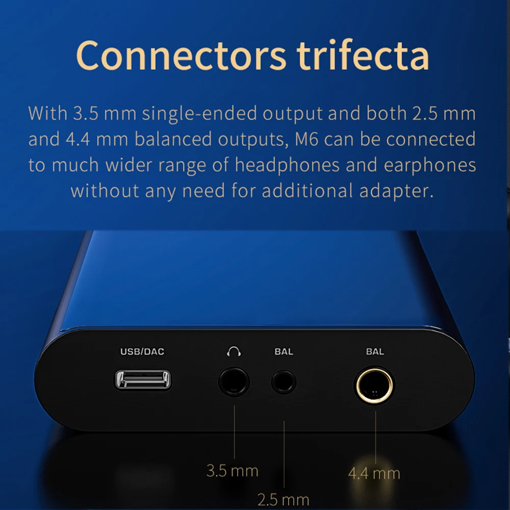 Shanling M6 Android Bluetooth MP3-плеер двойной AK4495SEQ WiFi портативный музыкальный плеер без