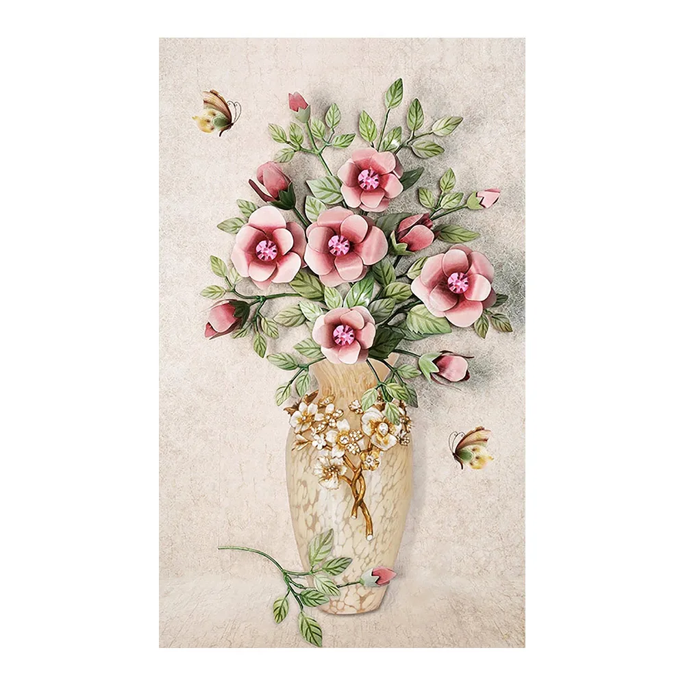 

Art Flower Vase Diamond Painting Round Full Drill Floral Vestibule Nouveaute DIY Mosaic Embroidery 5D Cross Stitch Home Decor