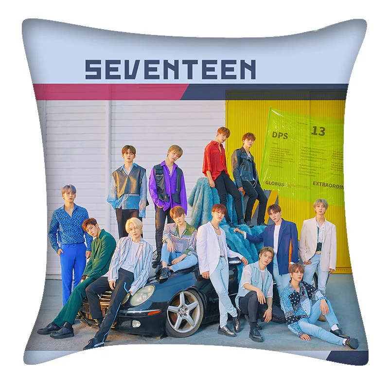 Kpop SEVENTEEN хит альбом мягкая подушка для автомобиля подушка на талию подушки Двойная подушка для лица Хлопок 40*40 см Высокое качество