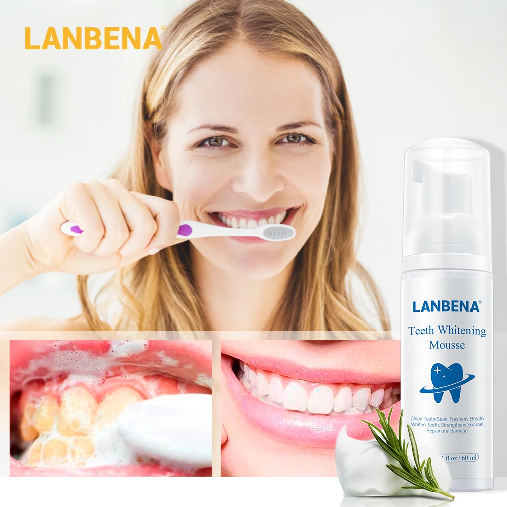 

LANBENA, инструмент для отбеливания зубов, для чистки белых зубов, полости рта, гигиеническая зубная паста отбеливание, удаление пятен