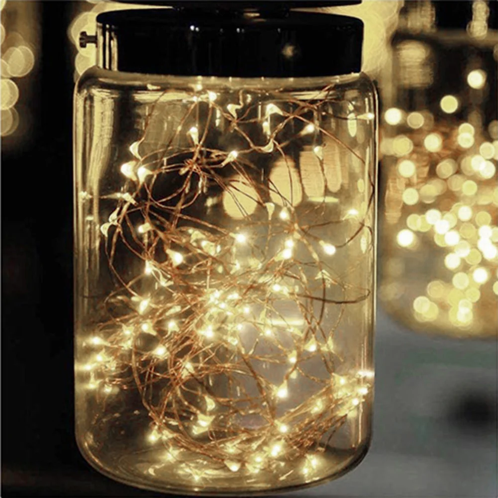 

Светодиодный ная гирлянда ручной работы на батарейках, сказочное освещение, лампа-занавеска для сада, дерева, Декор для дома, праздника Вече...