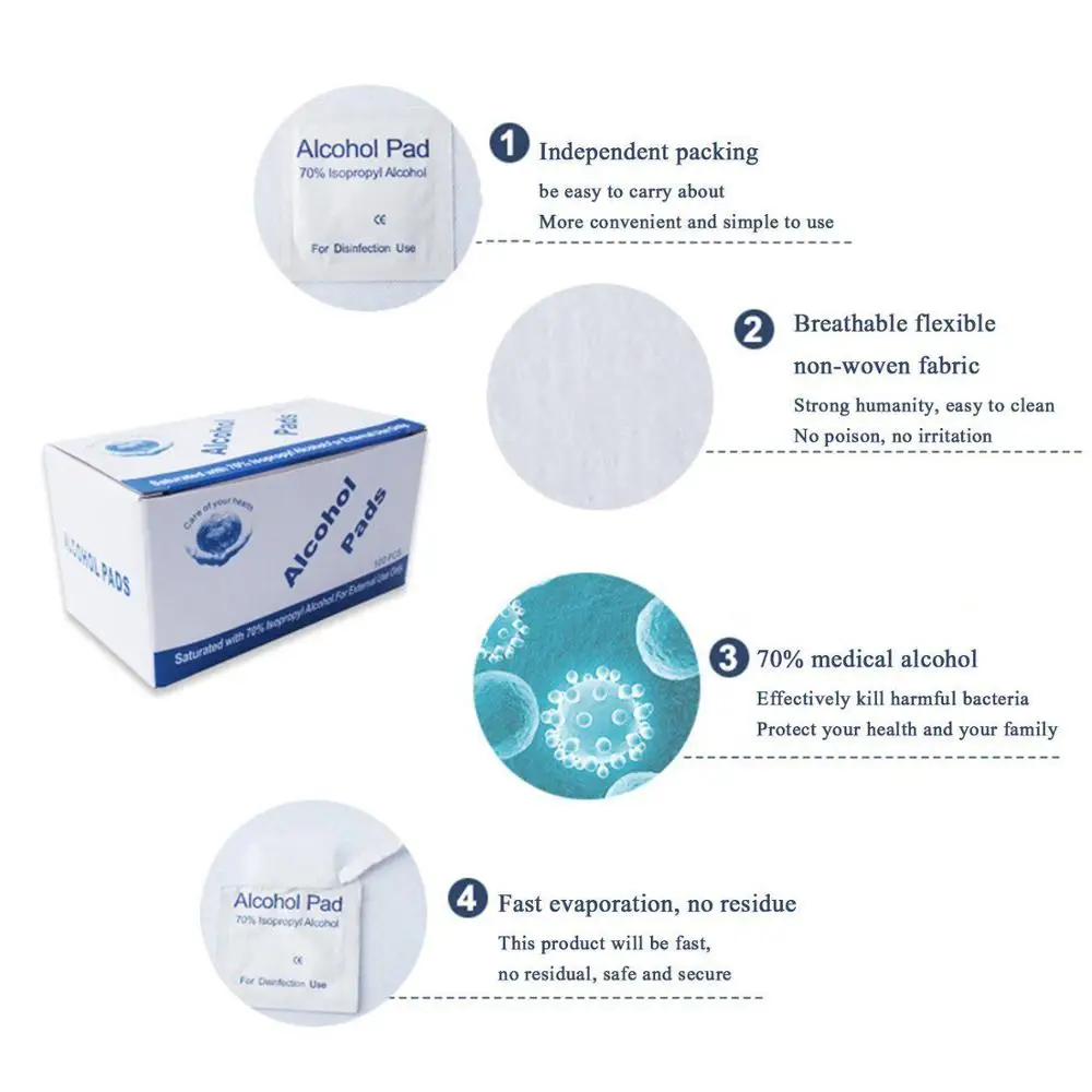 Прокладки для спирта 75% хлопок кусочки марлевые прокладки индивидуально