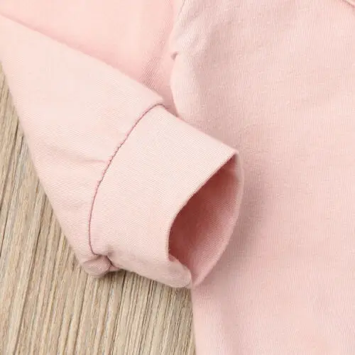 Комплект одежды из 2 предметов для маленьких девочек розовый свитер с длинными