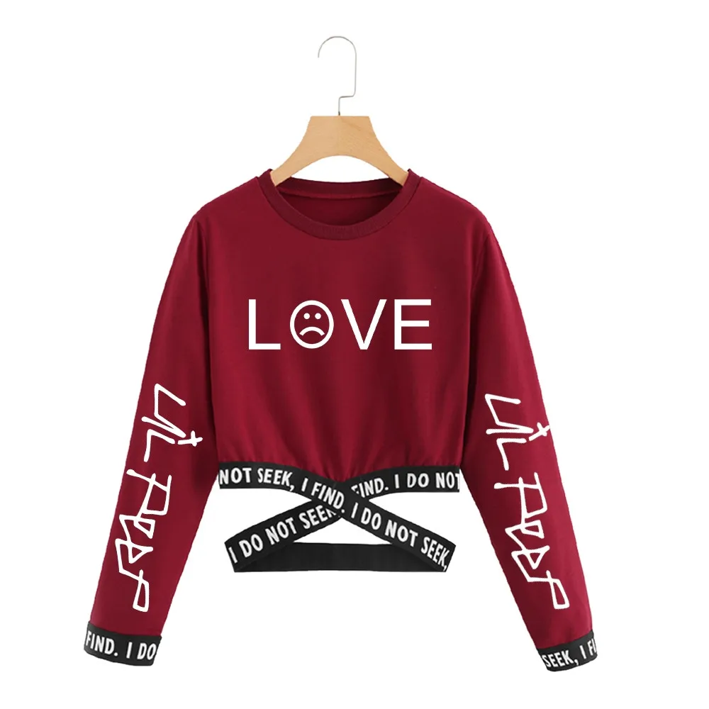 Lil Peep Новая мода новый принт harajuku удобный монолитный свитер высокого качества