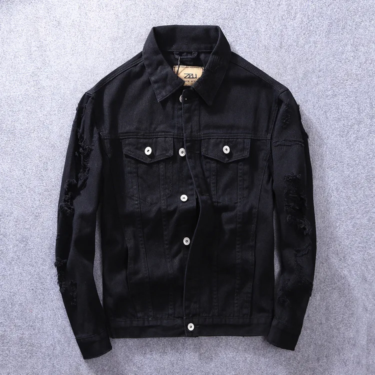 2021 пальто на осень и зиму модные джинсовые куртки для женщин в дырочку зауженные