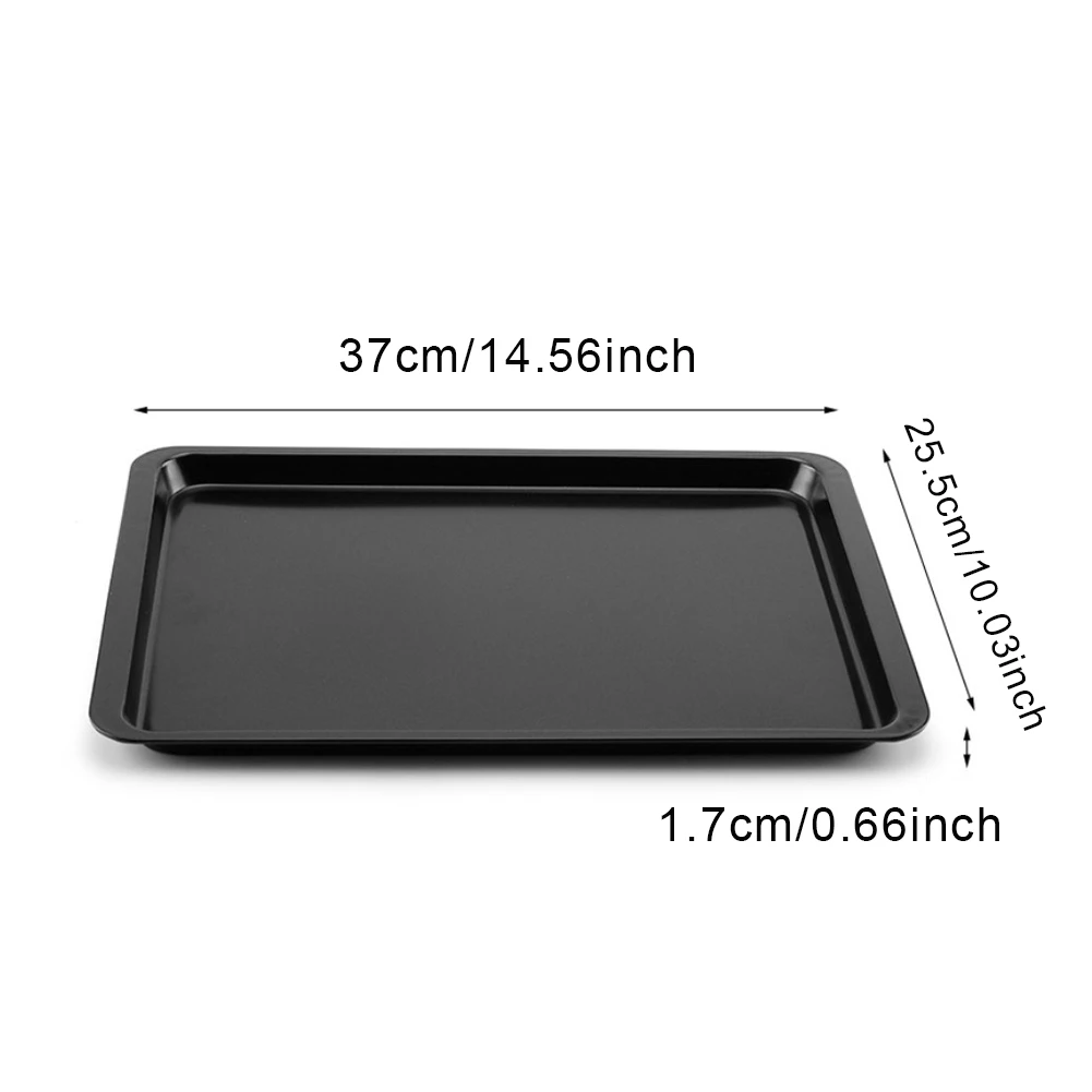 

14 inch Rectangular Non-stick Carbon Steel Shallow Baking Tray Home Oven Baking Cookies Hotplate Mold
