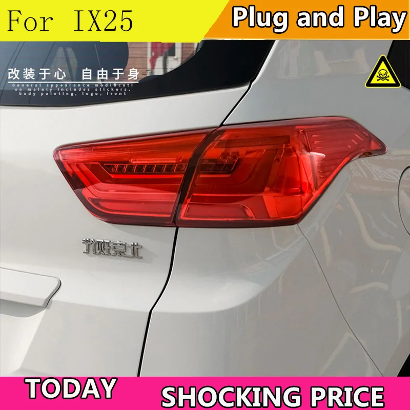 Фото Чехол для задних фонарей Doxa для Hyundai IX25 2016, задние фонари, задние фонари DRL, указатель поворота, противотуманный тормоз №1