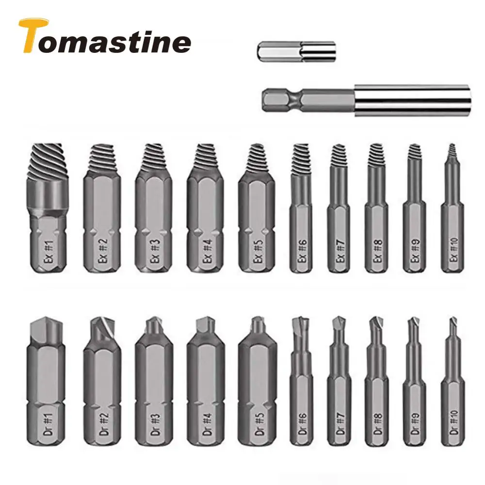 

22Pcs/Set Extractor Screwdriver Remover Purpose Tools Damaged Screw Extractor Set Magnetic Extension Bit Holder Socket Adapter
