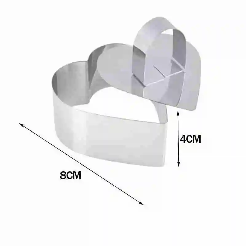 

Reusable DIY Mousse Ring Steel Cake Mold Baking Push Dessert Slice Rings With Tools Kitchen Cooking H4K1