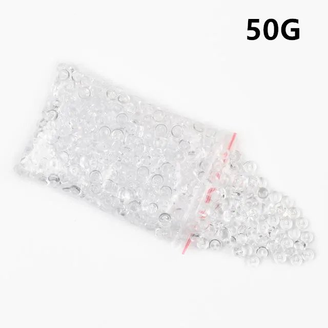 50G Transparent Цветной Лизун бусины аксессуары глиняная добавка для рыбной чаши слизи украшение ваза Искусство ремесло наполнитель DIY игрушки набор рыбный бак Декор - Цвет: 50G Transparent
