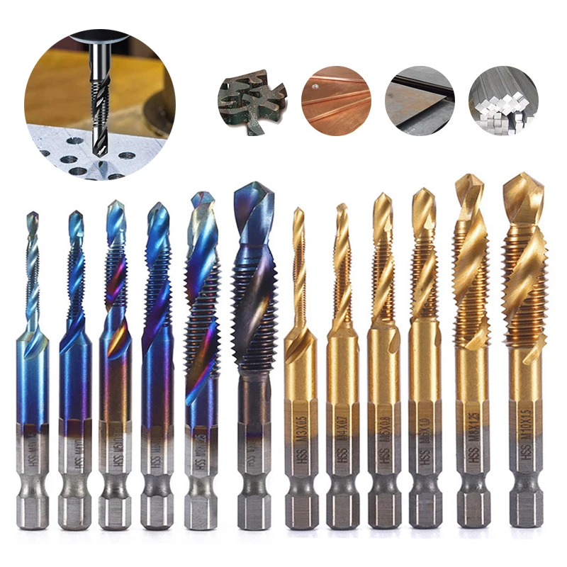 

6 шт. сверло с шестигранным хвостовиком с титановым покрытием