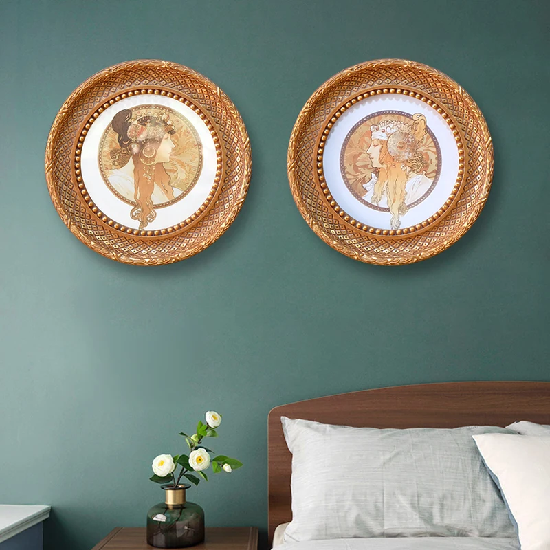 

Cy Nordic Retro Nostalgic Niche Decorative Painting Wall Decoration Sofa Wall Photo Wall Hanging Painting