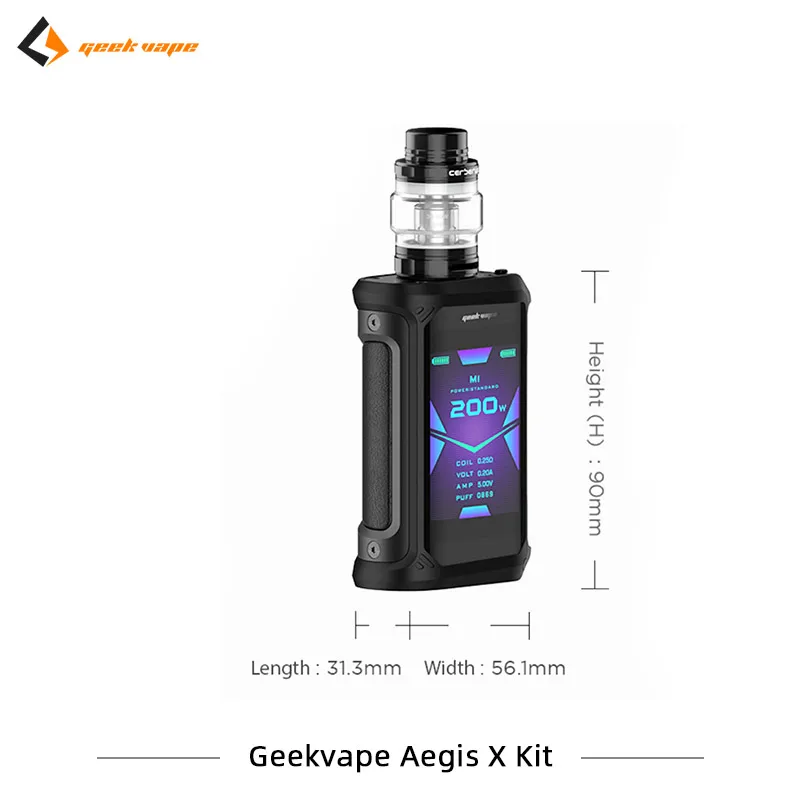 Электронная сигарета Geekvape Aegis X Kit 200 Вт обслуживаемый атомайзер Двойной