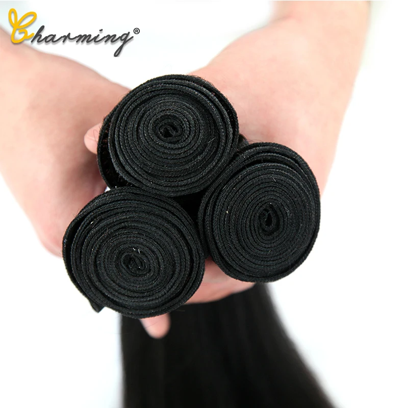 Очаровательные человеческие волосы в бразильском стиле натуральный цвет