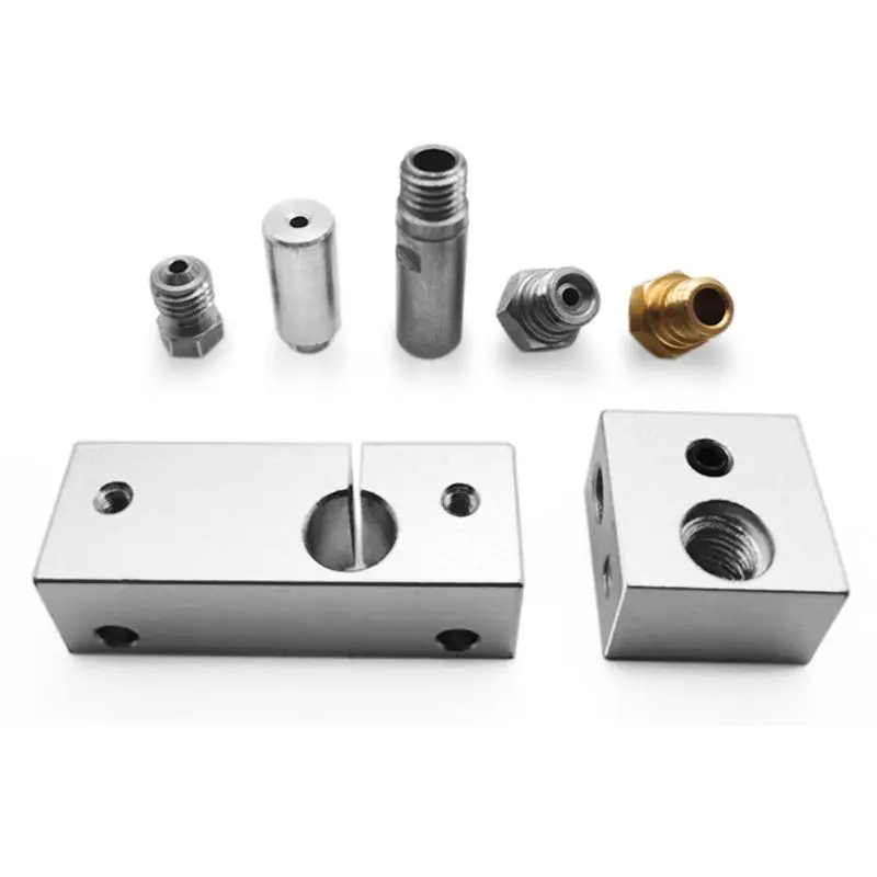 1 комплект MK10 все металлические Hotend с нагревательным блоком резьбовое сопло для