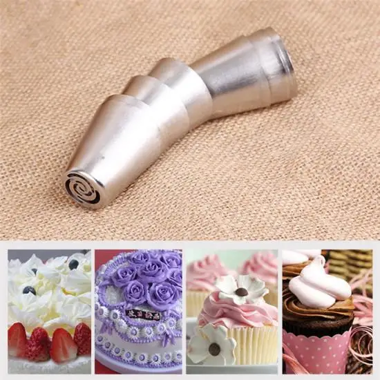 Глазурь трубопроводов сопла из нержавеющей стали цветок крем Кондитерские