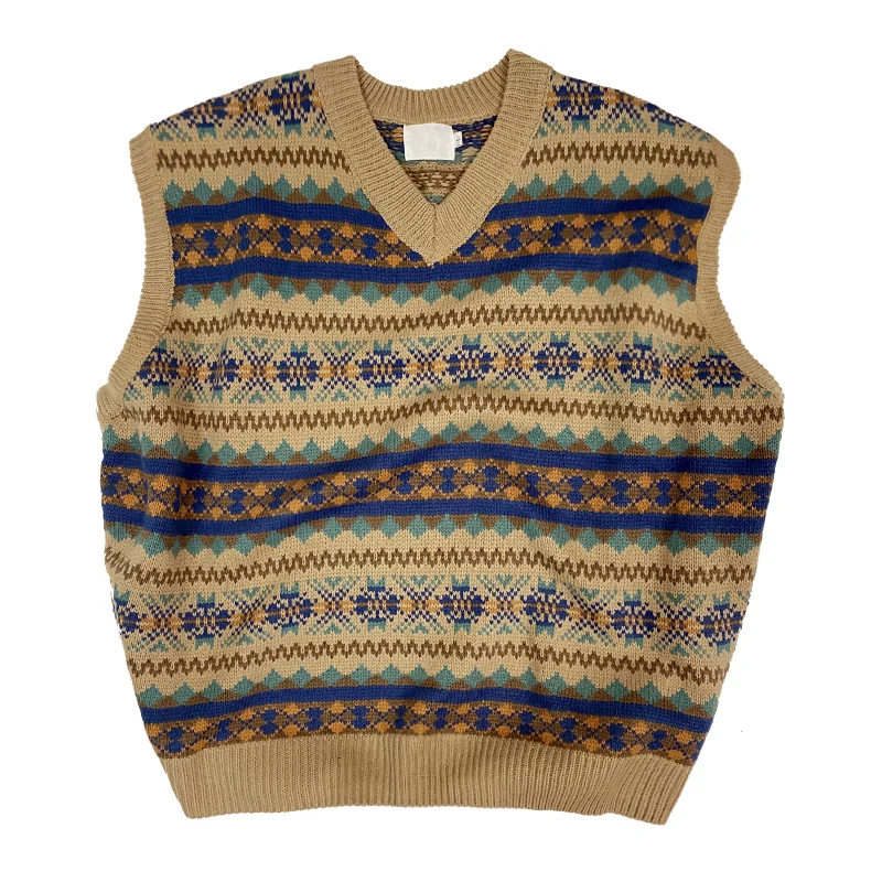 

LEGIBLE Women Sweater Vest Autumn Winter Sleeveless Sweater V-Neck Knitted Poullover Vest Female Jumper Pull Femme