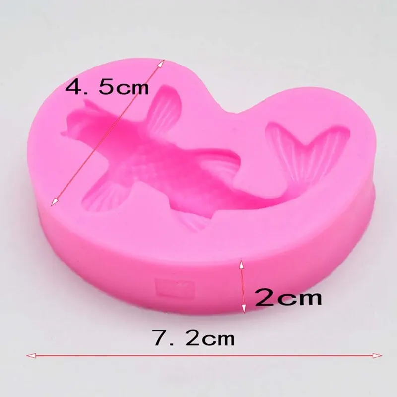 

For New Creative Fish Shape Diy Fondant Baking Mould Cake Hot Sale Silicone Mold 3d Chocolate Wedding Cake Decorating Tools