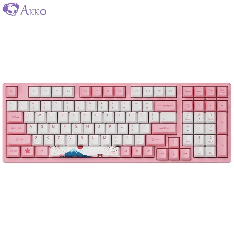 original akko 308730983108 tokyo sakura wired mechanical gaming keyboard 8798108 keys pbt computer gamer type c switch free global shipping