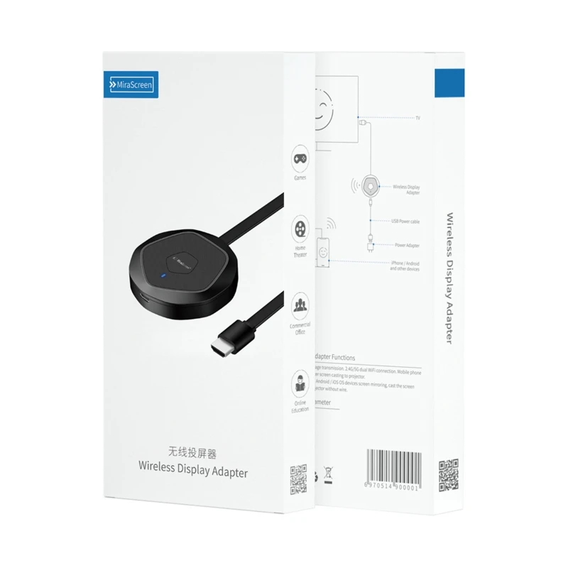 

HDMI 5Ghz Wireless 4K Ultra High Definition Display Adapter Video Steaming Dongle Screen Mirror TV Receiver Support TF CF 448F