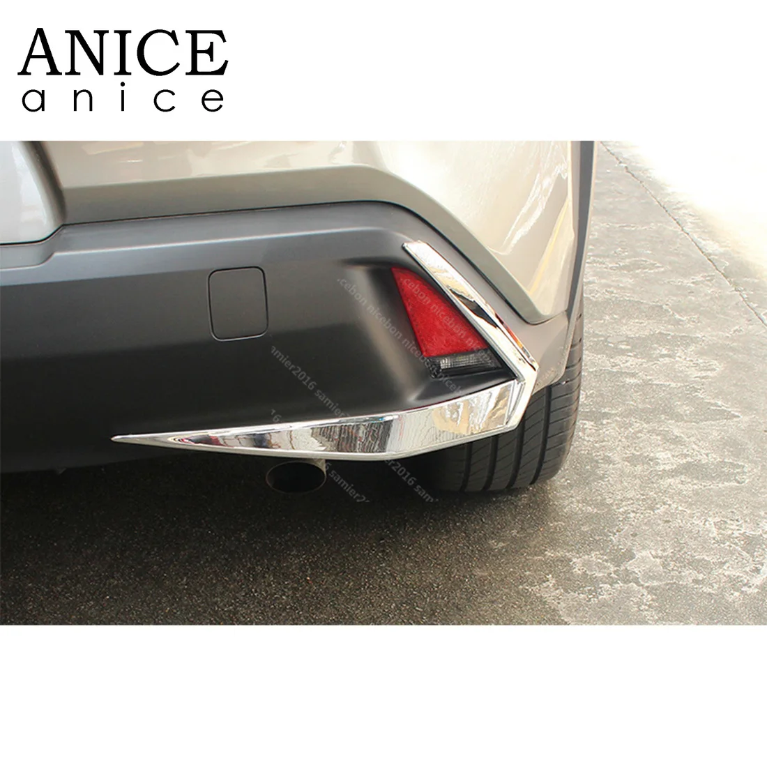 

Chrome Rear Fog Light Lamp Cover Trim Fit for Lexus UX 2019 250H 200 Accessories ABS Silver