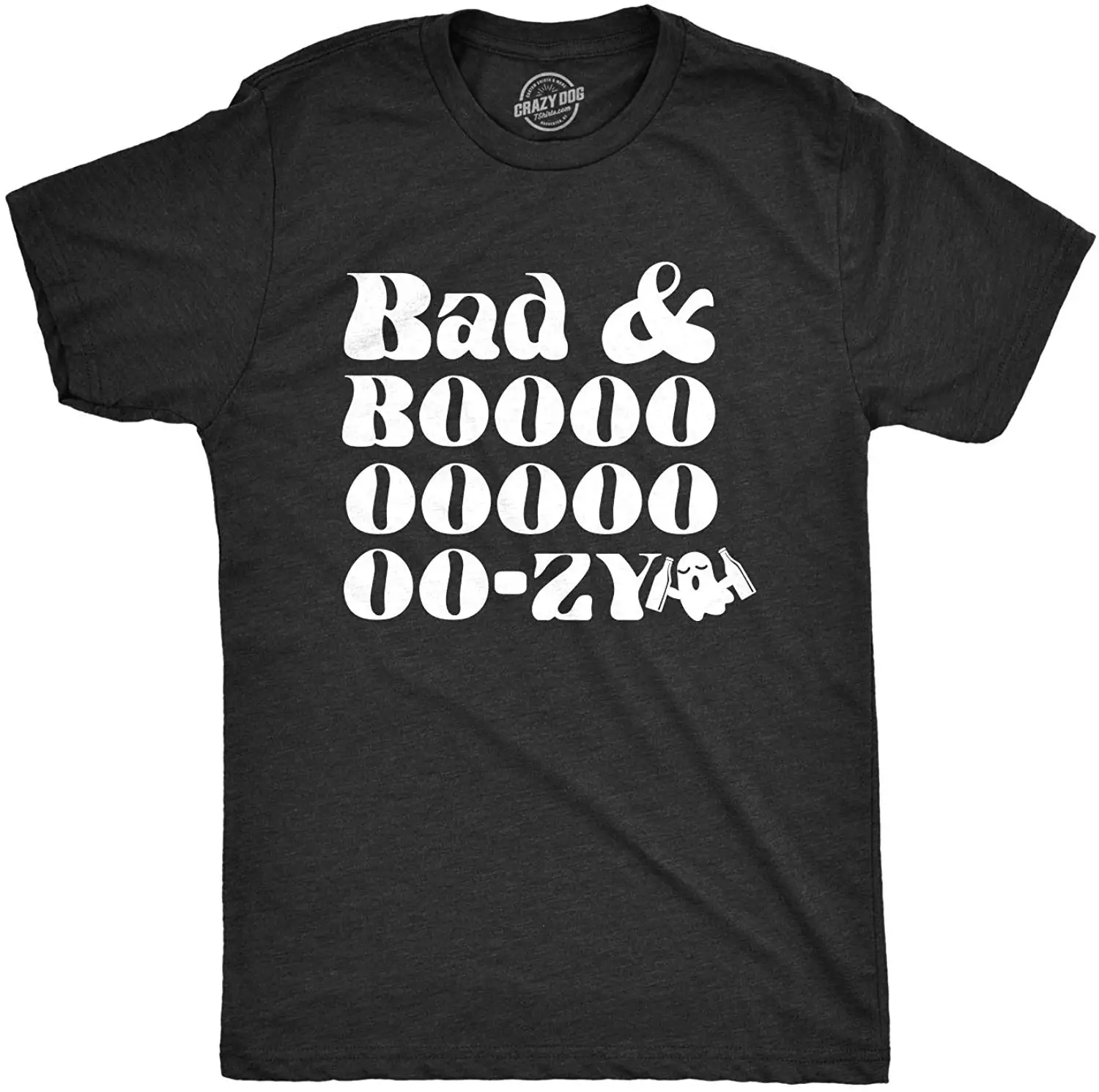 Crazy Dog футболки мужские Bad and Boozy футболка смешная Хэллоуин призрак питьевой